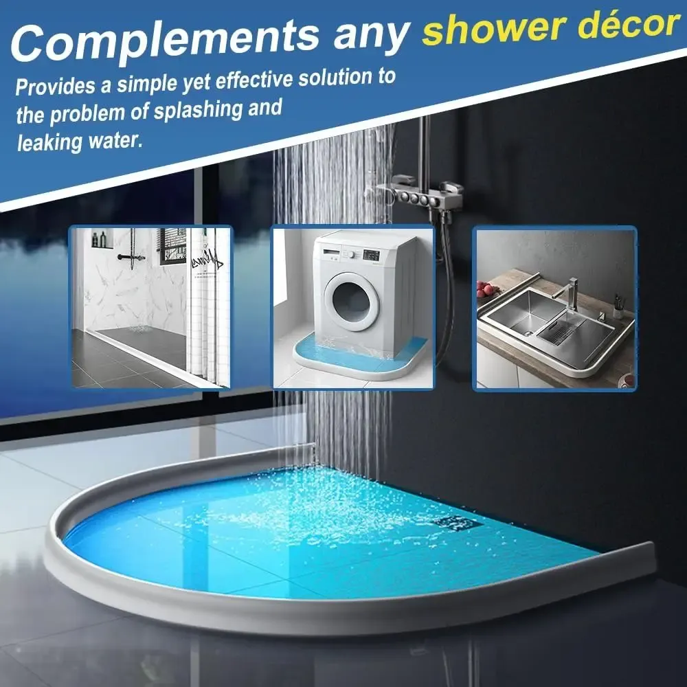 Barrière d'eau de douche en silicone, vue d'ensemble