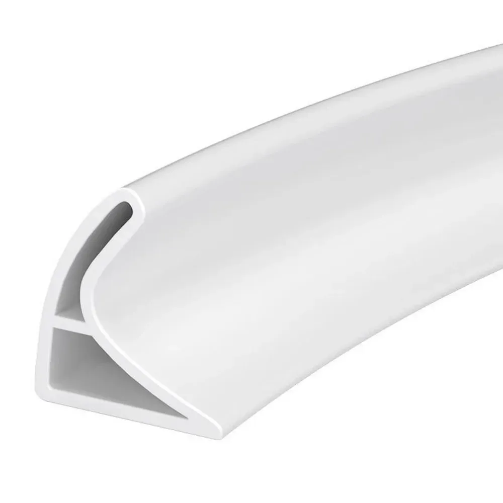 Barrière de douche pliable en silicone de 2 m, auto-adhésive, souple, pour séparation sec/humide, seuil de douche 7
