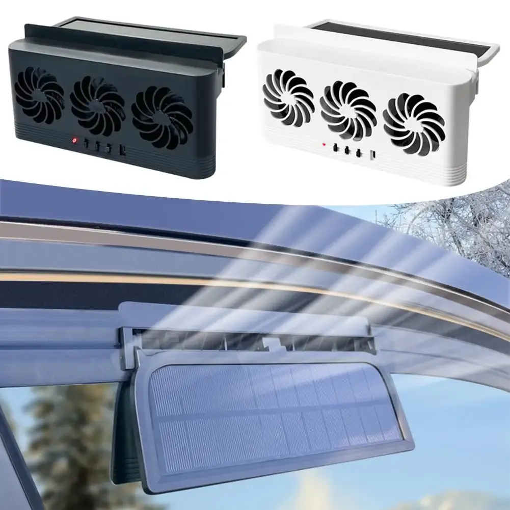 Ventilateur de ventilation solaire pour voiture, flux d'air