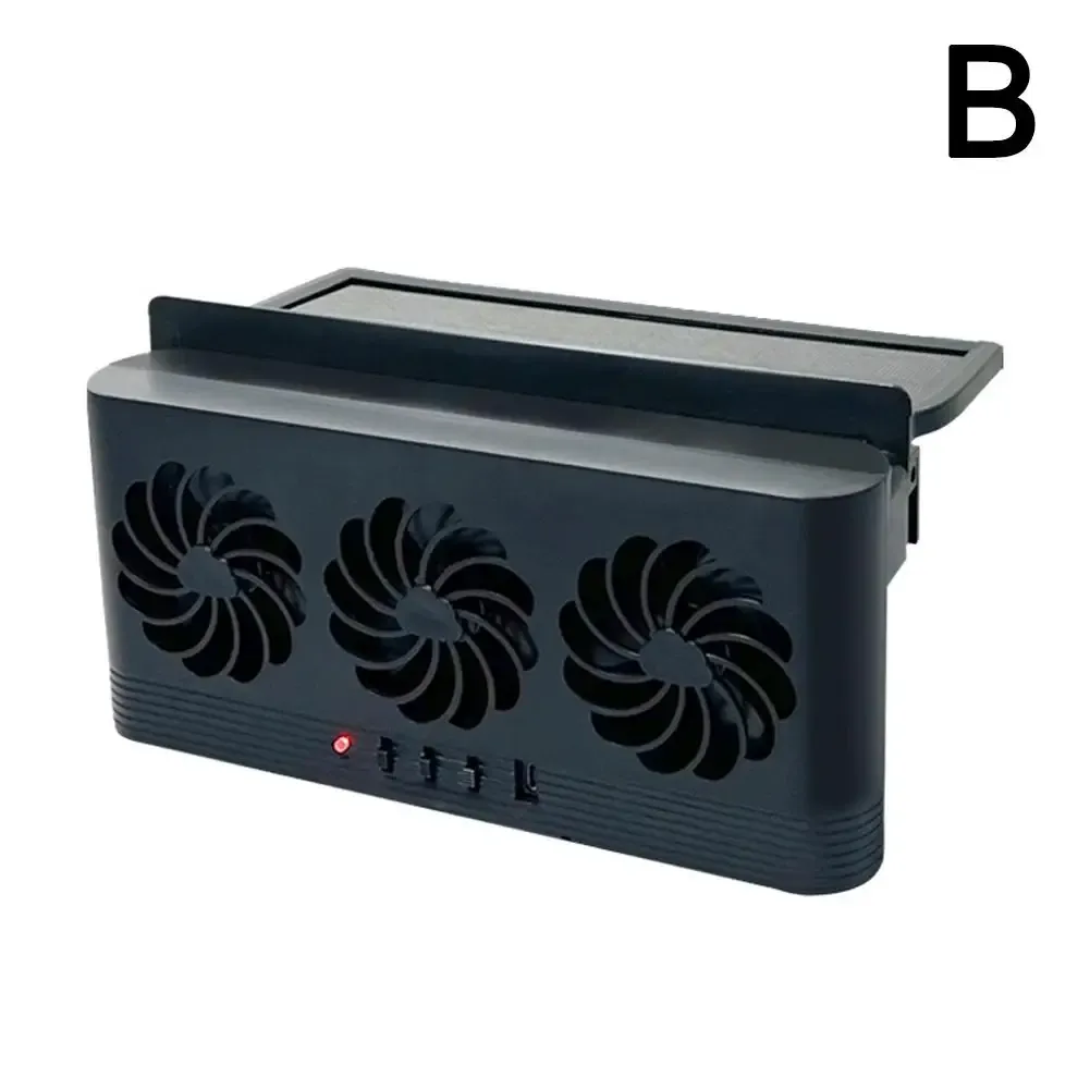 Ventilateur solaire de refroidissement pour voiture à 3 sorties d'air, alimenté par énergie solaire et USB 7