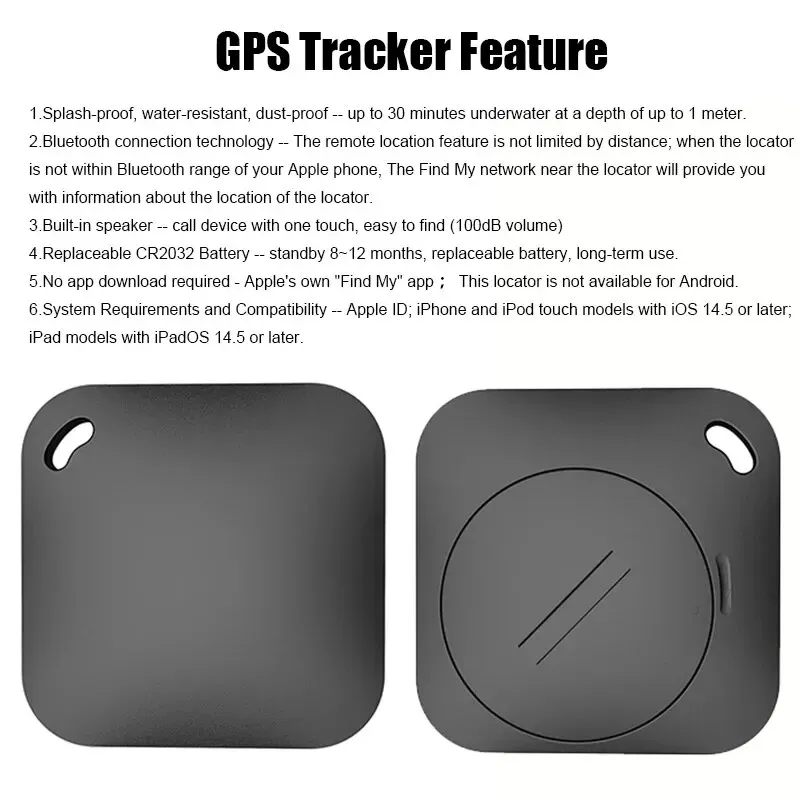 Traceur GPS Bluetooth intelligent compatible Localiser d'Apple, antiperte, certifié MFi, pour clés, animaux de compagnie et enfants 6