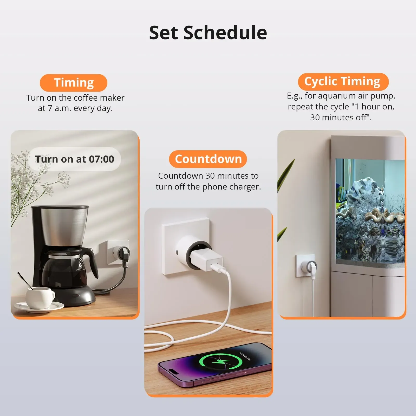 SONOFF Prise intelligente WiFi S60 EU/UK avec moniteur de puissance, minuterie et protection contre les surcharges, compatible Alexa, Google Home et Alice 5