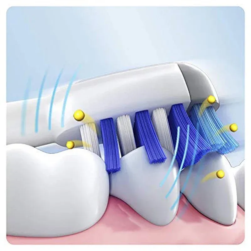 Brossettes de rechange pour brosse à dents électrique, lot de 4, compatibles Oral-B Advance Power, Pro Health, Triumph, 3D Excel et Vitality Precision Clean 1