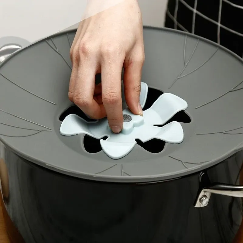 Couvercle de pot en silicone anti-déversement, résistant aux hautes températures et aux éclaboussures, ustensile de cuisine - Image 1
