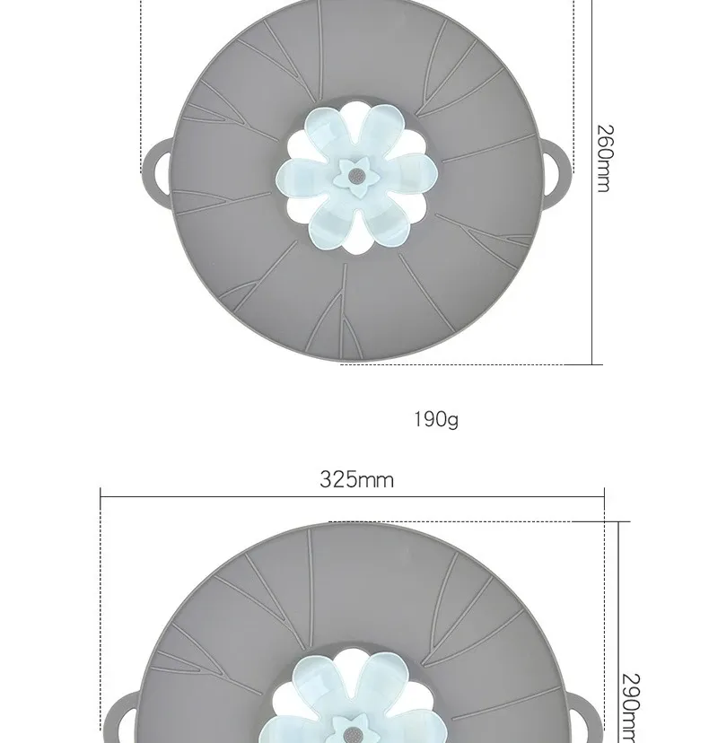 Détail de la forme florale du couvercle