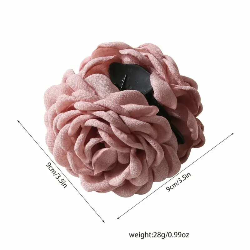 Pince à cheveux en tissu de coton pour femme, 16 coloris, taille moyenne, motif fleur de rose 4