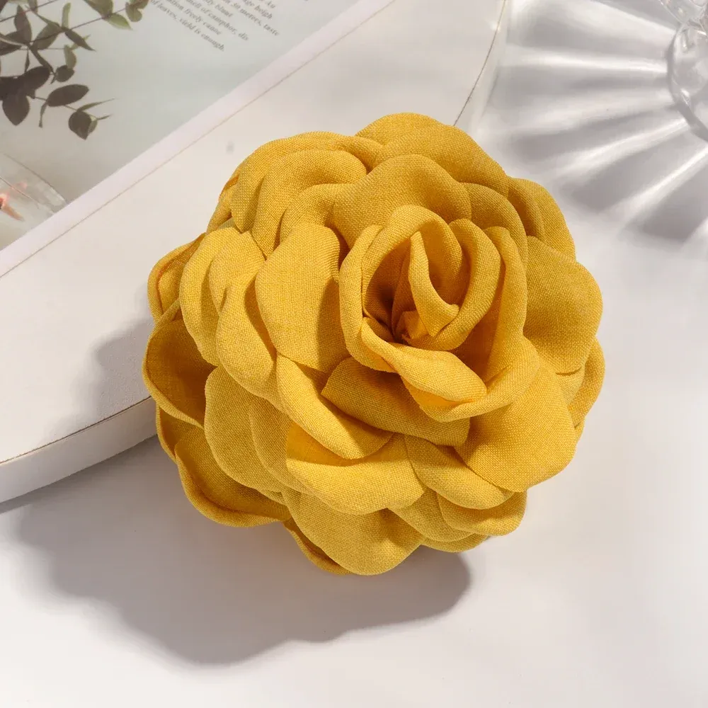 Pince à cheveux en tissu de coton pour femme, 16 coloris, taille moyenne, motif fleur de rose 20