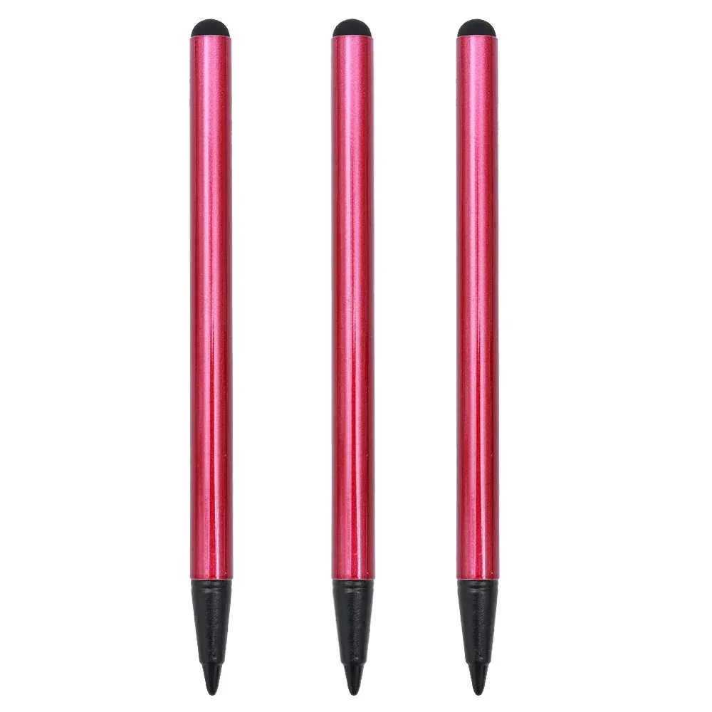 Stylet universel capacitif et résistif pour écran tactile, compatible tablette et smartphone, iPhone, iPad, Samsung, pointe en caoutchouc, lot de 3 11