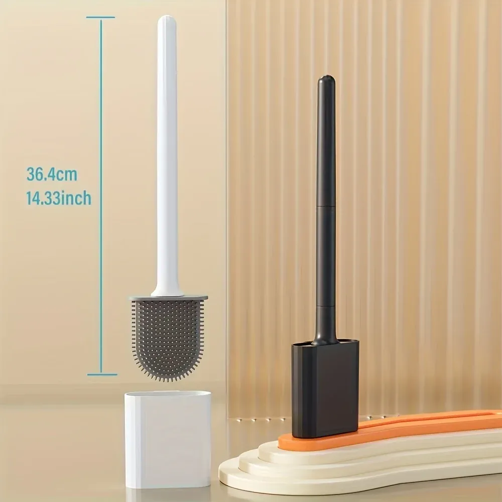 Brosse de toilette murale pour salle de bain, sans électricité - Image 1