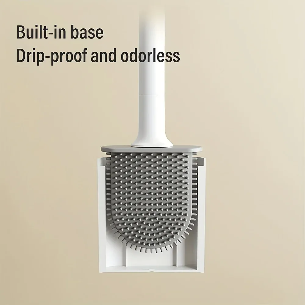 Brosse de toilette murale pour salle de bain, sans électricité 5