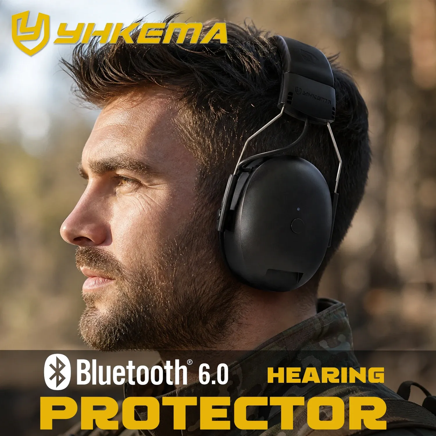 Casque Bluetooth 6.0 avec protection auditive, réduction du bruit et écouteurs rechargeables pour la musique - Image 1