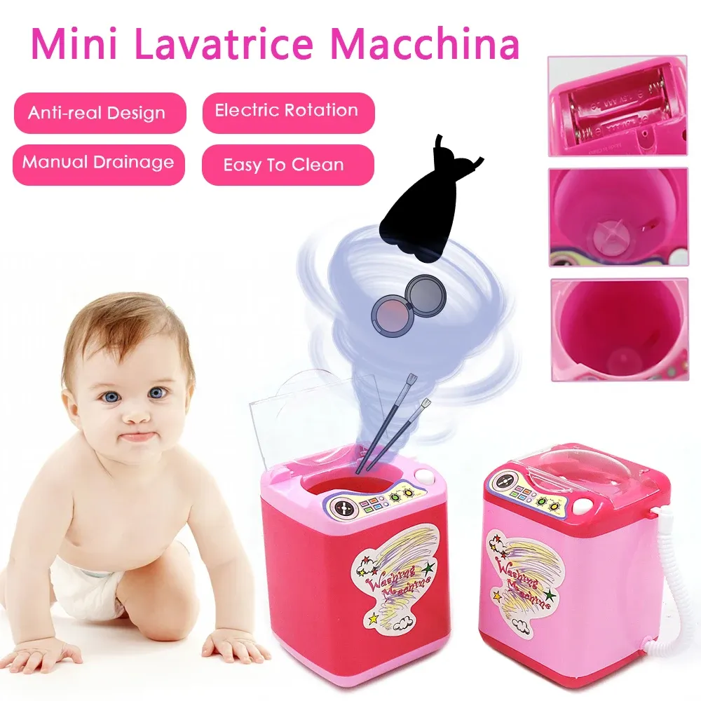 Mini nettoyeur électrique automatique pour pinceaux de maquillage, machine à laver jouet 4