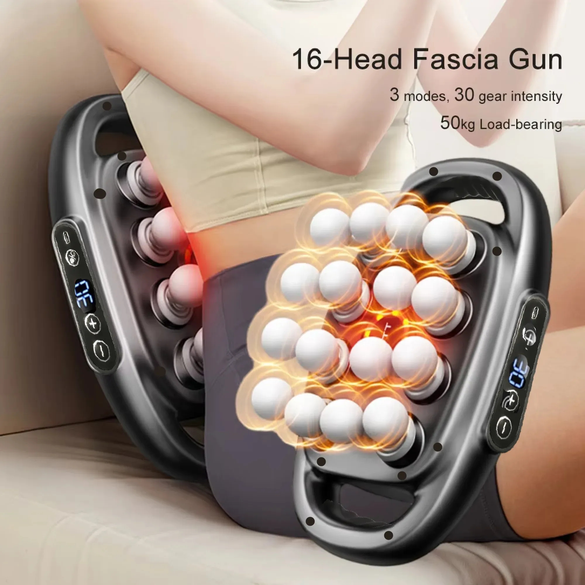 Ensemble de pistolets de massage électriques, récupération musculaire et relaxation, 16 embouts 3