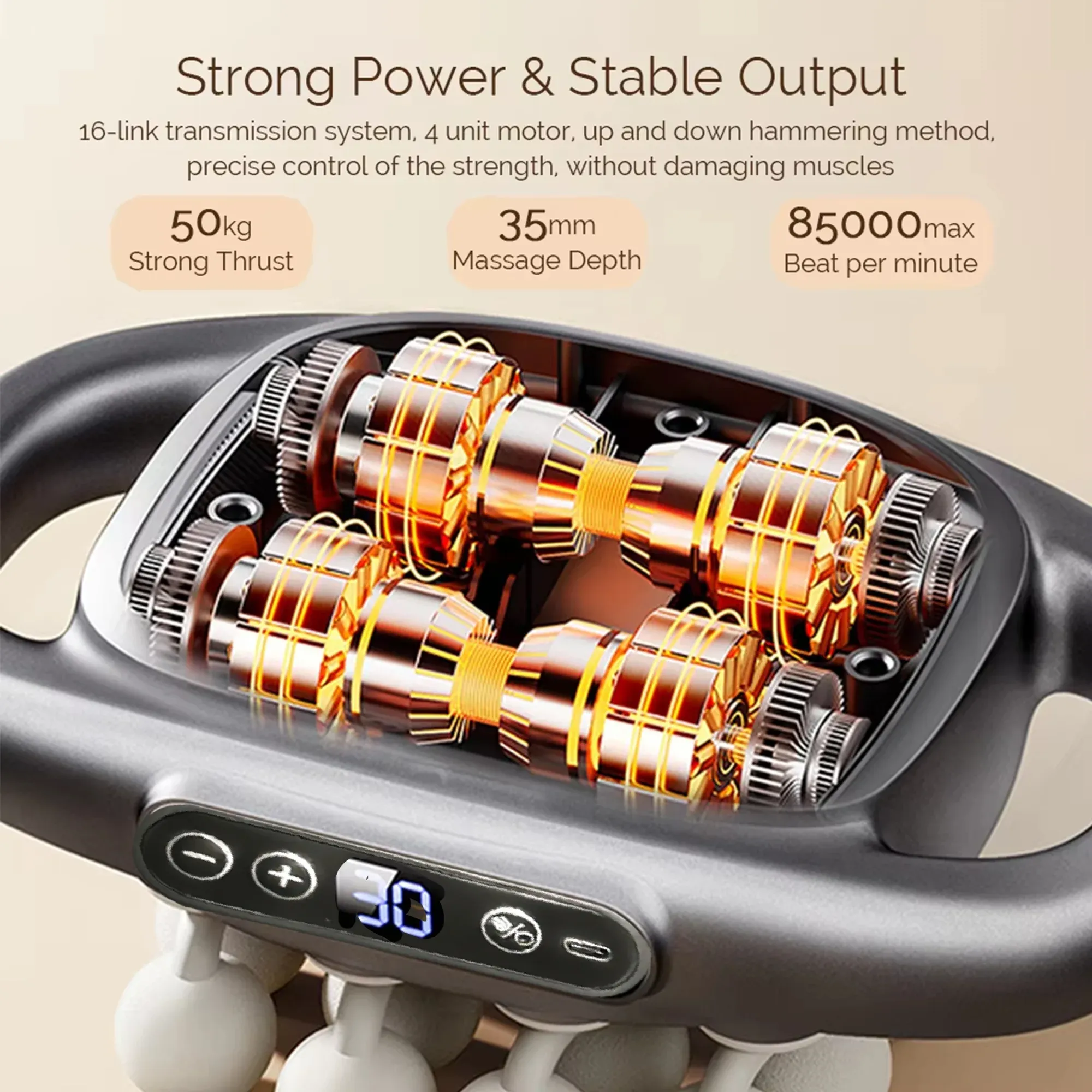Ensemble de pistolets de massage électriques, récupération musculaire et relaxation, 16 embouts 5