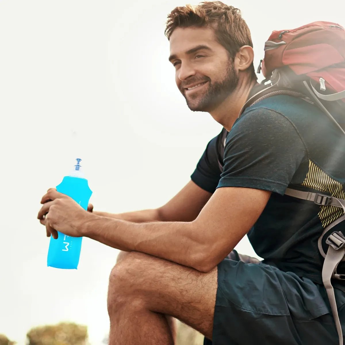 Gourde souple pliable en silicone, pour le voyage