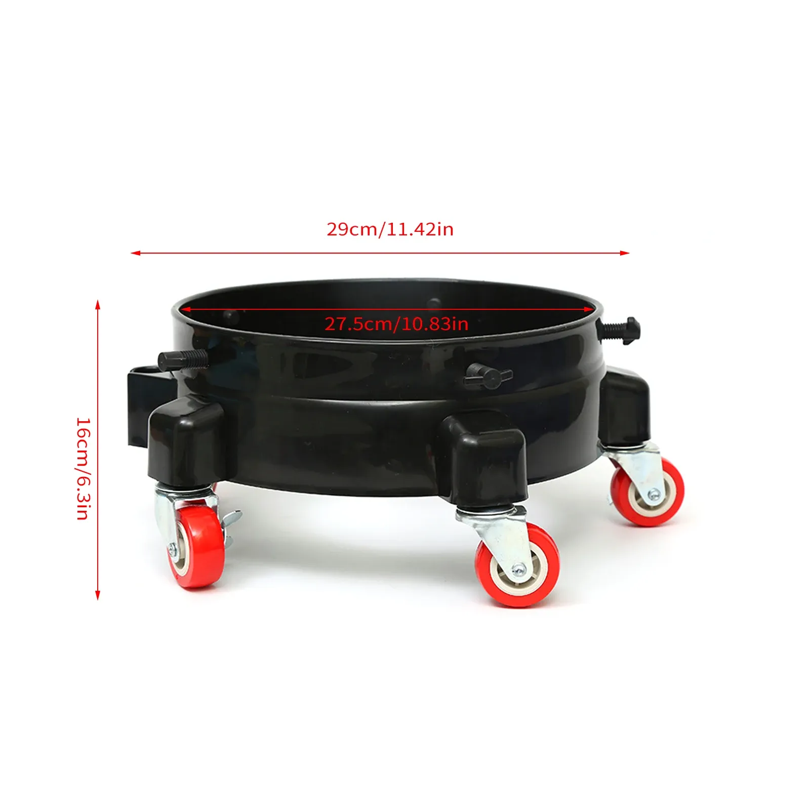 Chariot roulant pour seau de lavage auto, facile à pousser, avec 5 roulettes pivotantes 2