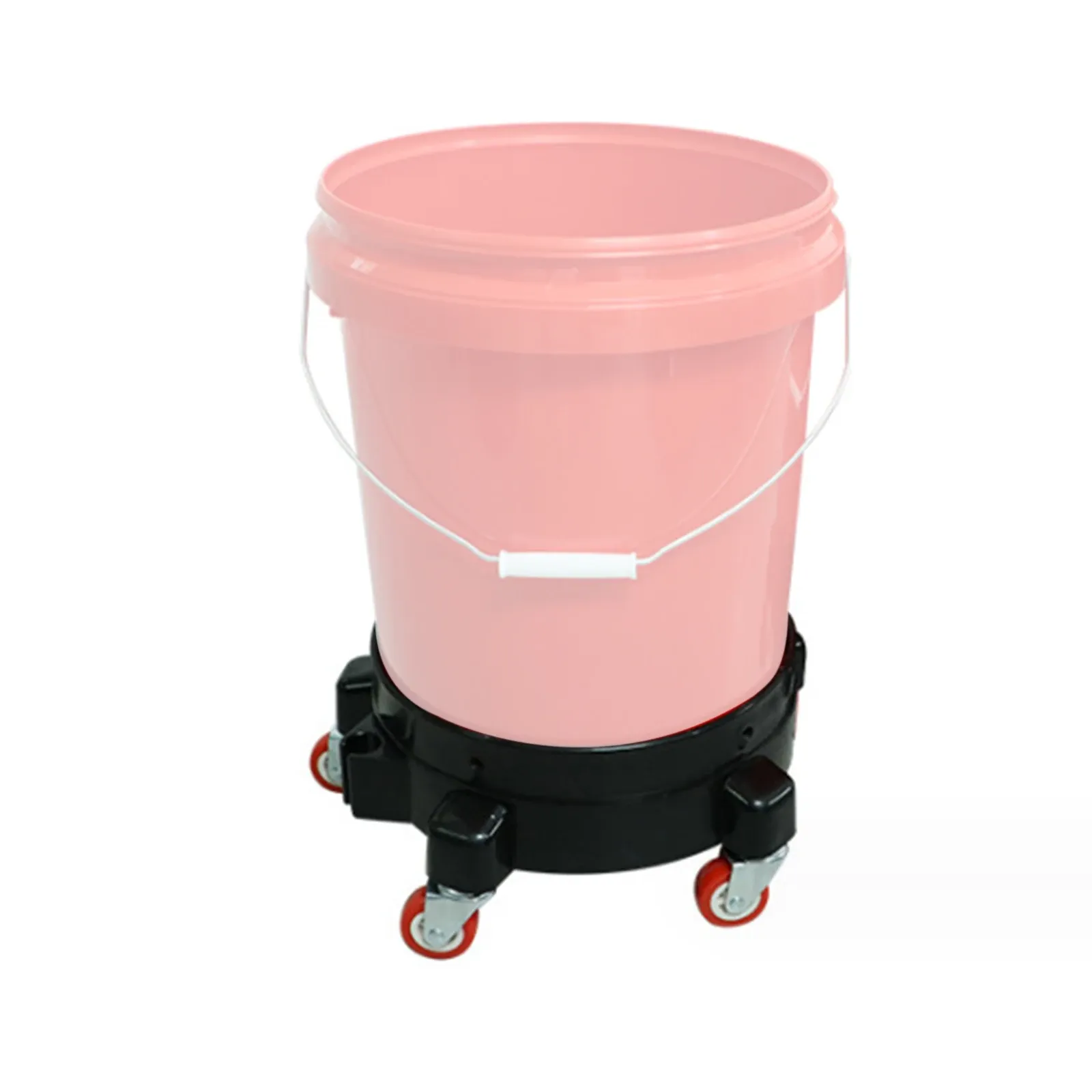 Chariot roulant pour seau de lavage auto, facile à pousser, avec 5 roulettes pivotantes 6