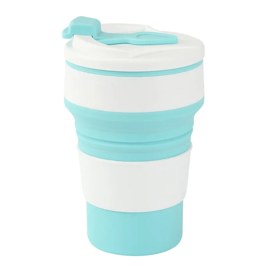 Tasse pliable en silicone, vue latérale