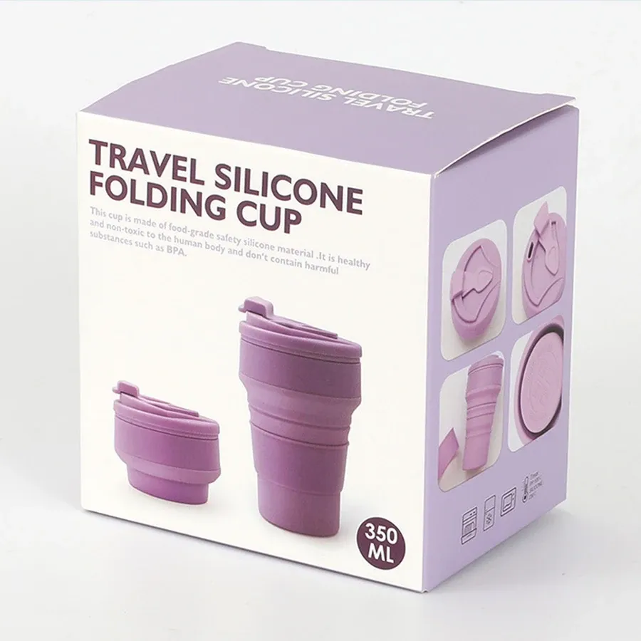 Tasse pliable en silicone, détail des finitions