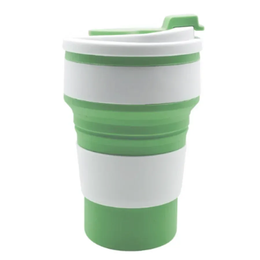 Tasse pliable en silicone de qualité alimentaire avec couvercle, tasse à café portable et réutilisable, adaptée aux voyages et au camping, 350 ml 9