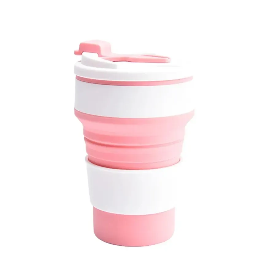 Tasse pliable en silicone de qualité alimentaire avec couvercle, tasse à café portable et réutilisable, adaptée aux voyages et au camping, 350 ml 8