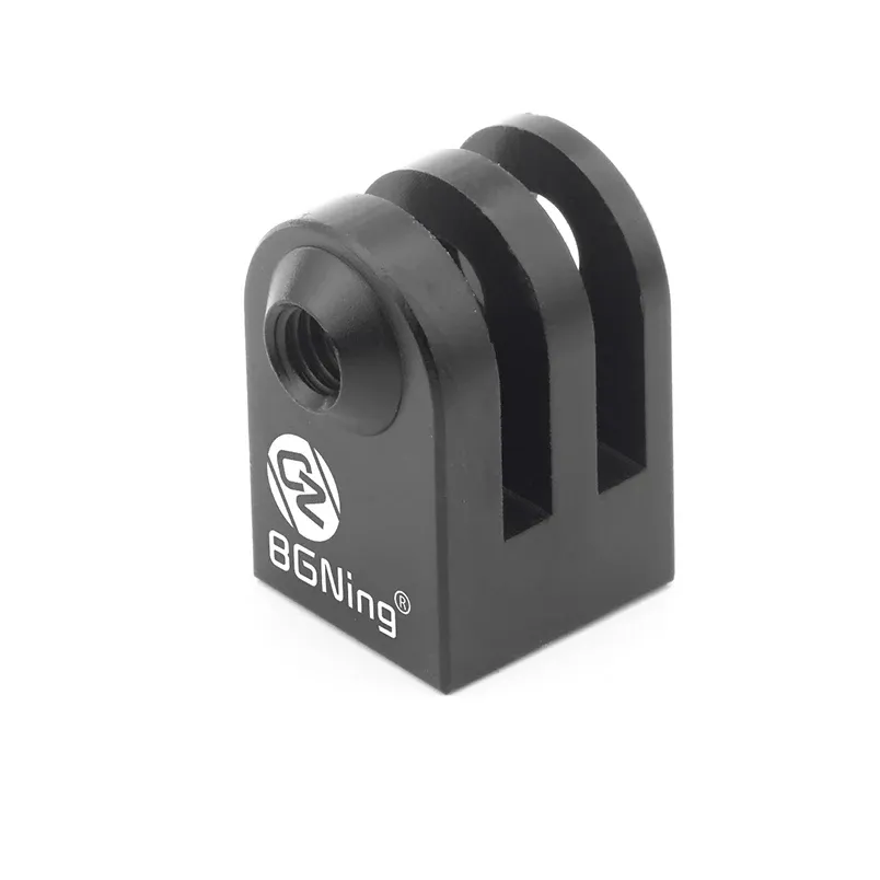 BGNing Adaptateur mini de trépied CNC 1/4" / M6 pour monopode, base de montage compatible GoPro Hero 13, 11, 10, 9, 7, 6 et accessoires de caméra d'action DJI Osmo 2