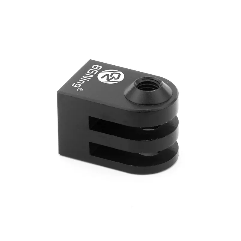 BGNing Adaptateur mini de trépied CNC 1/4" / M6 pour monopode, base de montage compatible GoPro Hero 13, 11, 10, 9, 7, 6 et accessoires de caméra d'action DJI Osmo 4