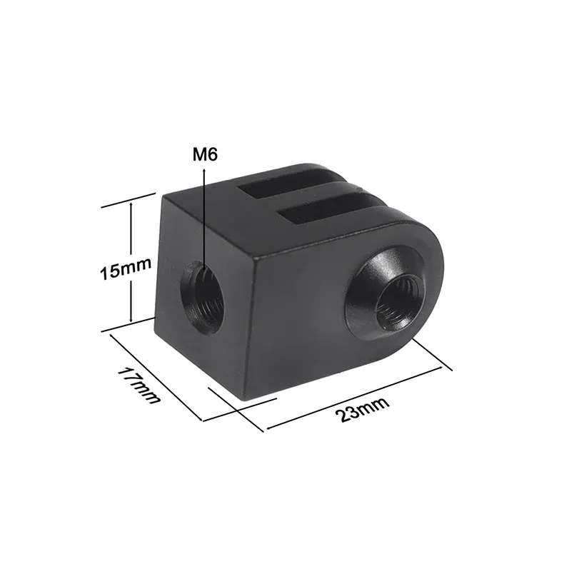 BGNing Adaptateur mini de trépied CNC 1/4" / M6 pour monopode, base de montage compatible GoPro Hero 13, 11, 10, 9, 7, 6 et accessoires de caméra d'action DJI Osmo 6