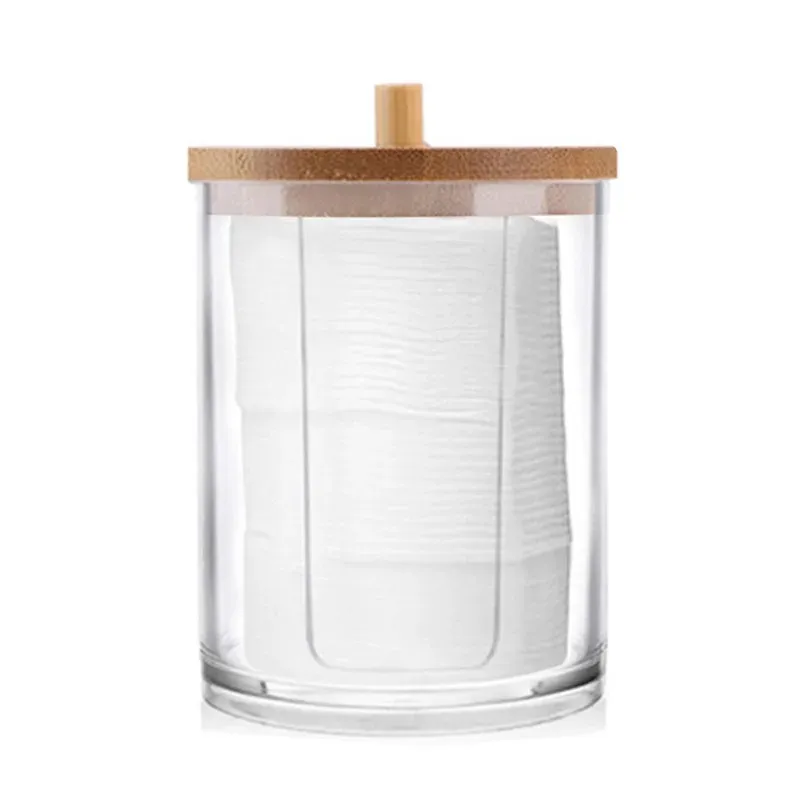 Boîte de rangement cosmétique en acrylique vue de côté