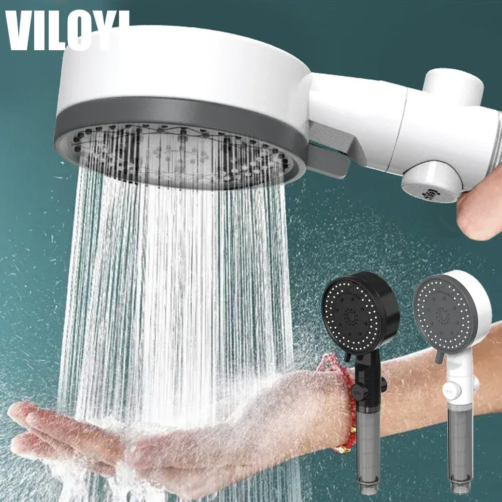 Pommeau de douche haute pression avec filtre, 10 modes, arrêt une touche, économie d'eau 6