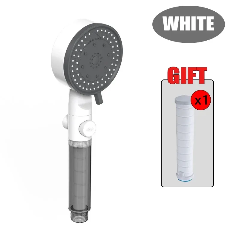 Pommeau de douche haute pression avec filtre, 10 modes, arrêt une touche, économie d'eau 11