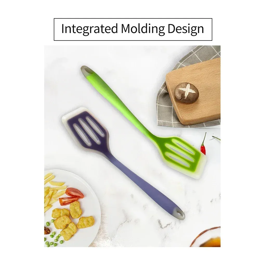 Ustensiles de cuisine en silicone colorés, ensemble antiadhésif 6