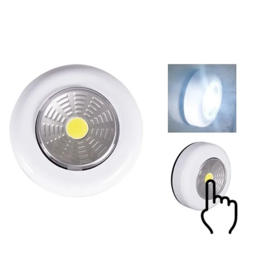Veilleuse LED COB tactile sans fil, éclairage sous meuble pour armoire, tiroir et placard, disponible en lot de 1, 2, 3 ou 5 4
