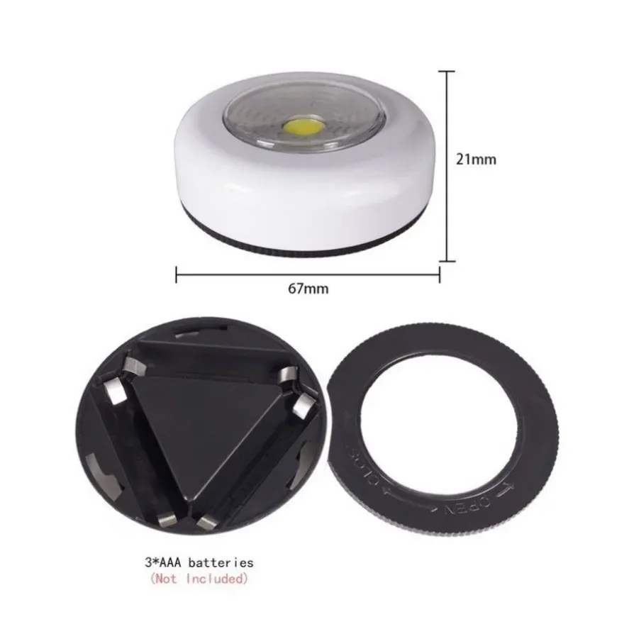 Veilleuse LED COB tactile sans fil, éclairage sous meuble pour armoire, tiroir et placard, disponible en lot de 1, 2, 3 ou 5 5