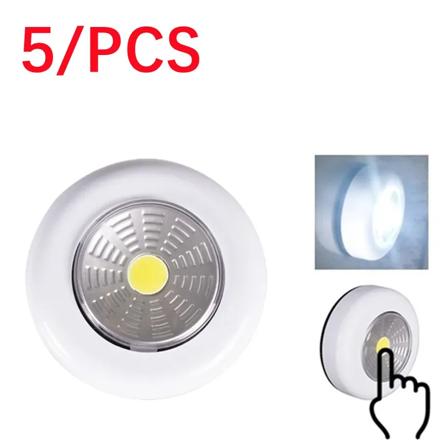 Veilleuse LED COB tactile sans fil, éclairage sous meuble pour armoire, tiroir et placard, disponible en lot de 1, 2, 3 ou 5 10