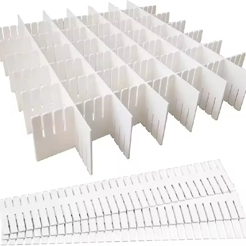Lot de 12, 16 ou 20 séparateurs de tiroir réglables en plastique pour placard, sous-vêtements et chaussettes - Image 1