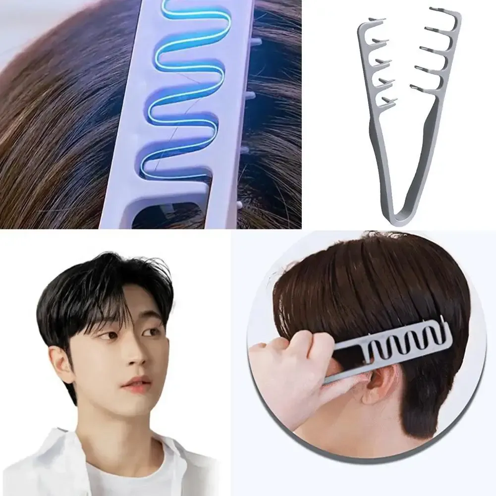 Peigne texturisant pour hommes, peigne de coiffure antidérapant à texture moelleuse, outil de volume pour racines destiné au salon 2