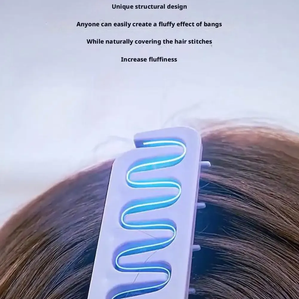 Peigne texturisant pour hommes, peigne de coiffure antidérapant à texture moelleuse, outil de volume pour racines destiné au salon 5