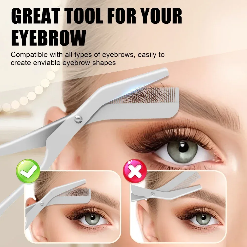 Ciseaux à sourcils, vue rapprochée