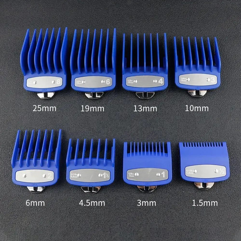 Lot de 8 peignes de guidage pour tondeuse professionnelle Wahl 9