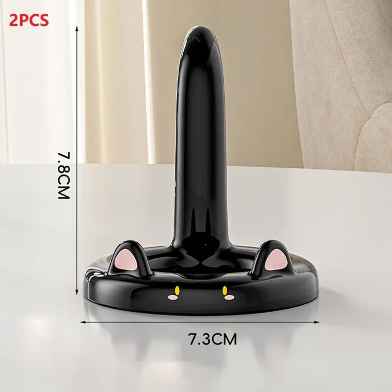 Support de téléphone portable chat de dessin animé mignon, mini support de bureau créatif, utilisable comme décoration 9