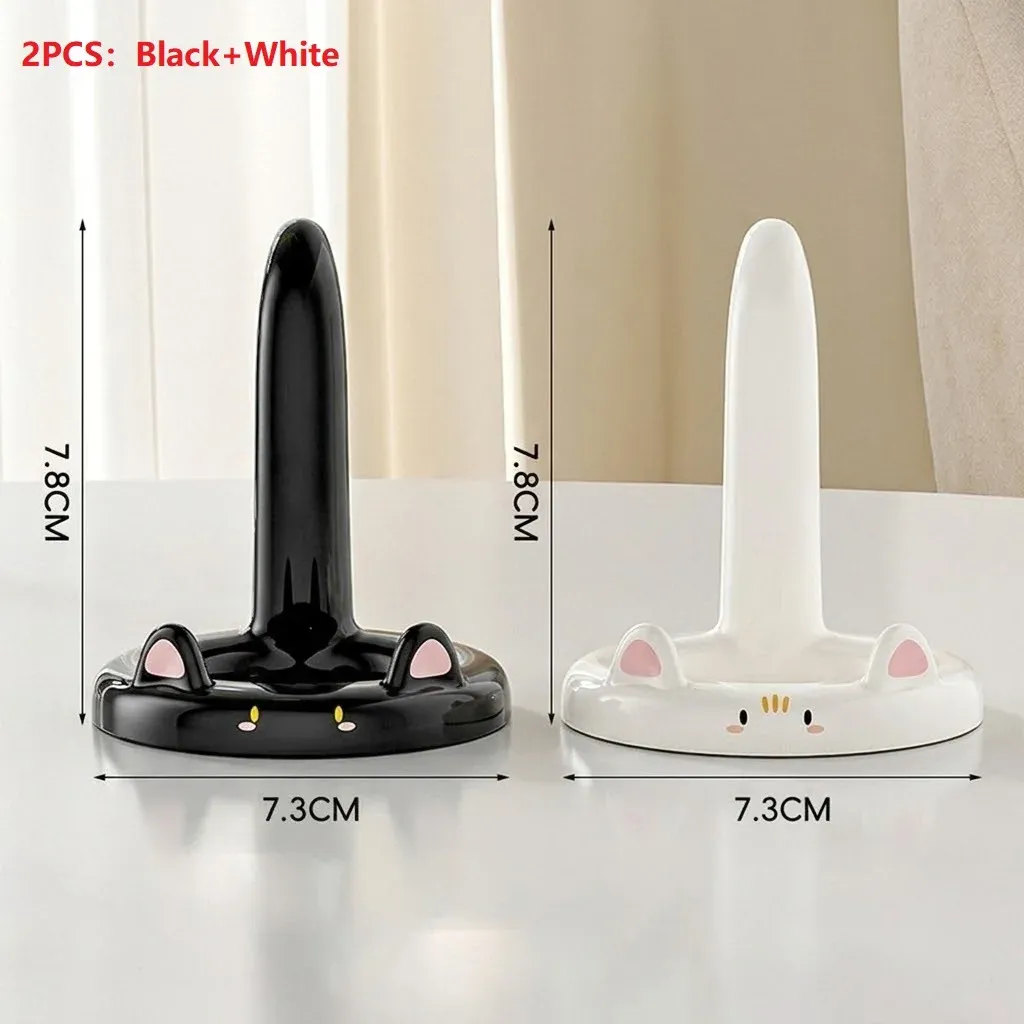 Support de téléphone portable chat de dessin animé mignon, mini support de bureau créatif, utilisable comme décoration 10