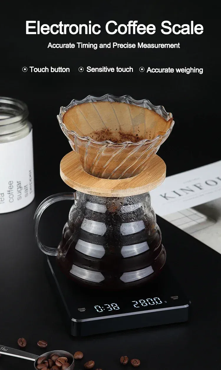 Balance à café électronique avec coussin en silicone
