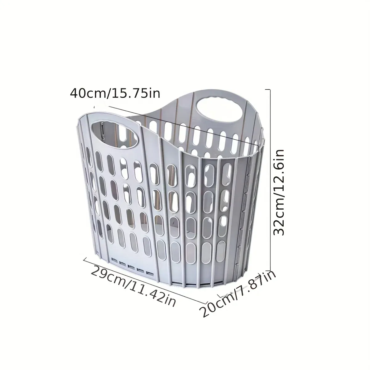 Panier à linge pliable de style bohème avec poignée, design rectangulaire en plastique durable, respirant et léger 8