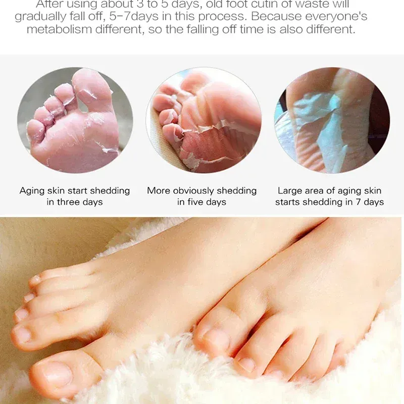 Masque exfoliant pour les pieds, élimine les callosités et la peau morte 4