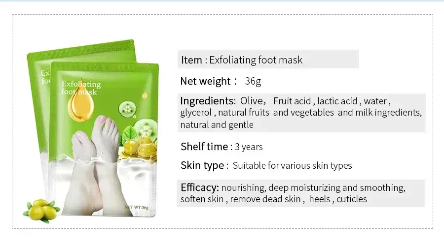Utilisation du masque exfoliant pour les pieds