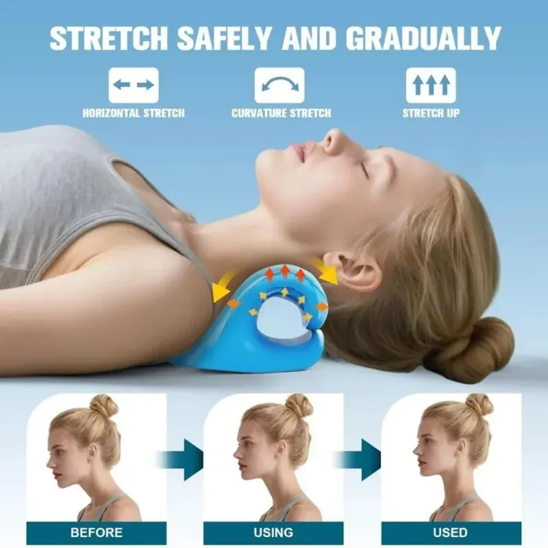 Appareil d'étirement cervical et oreiller de massage pour le cou et les épaules 3