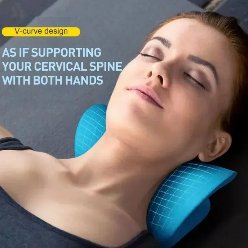 Appareil d'étirement cervical et oreiller de massage pour le cou et les épaules 2