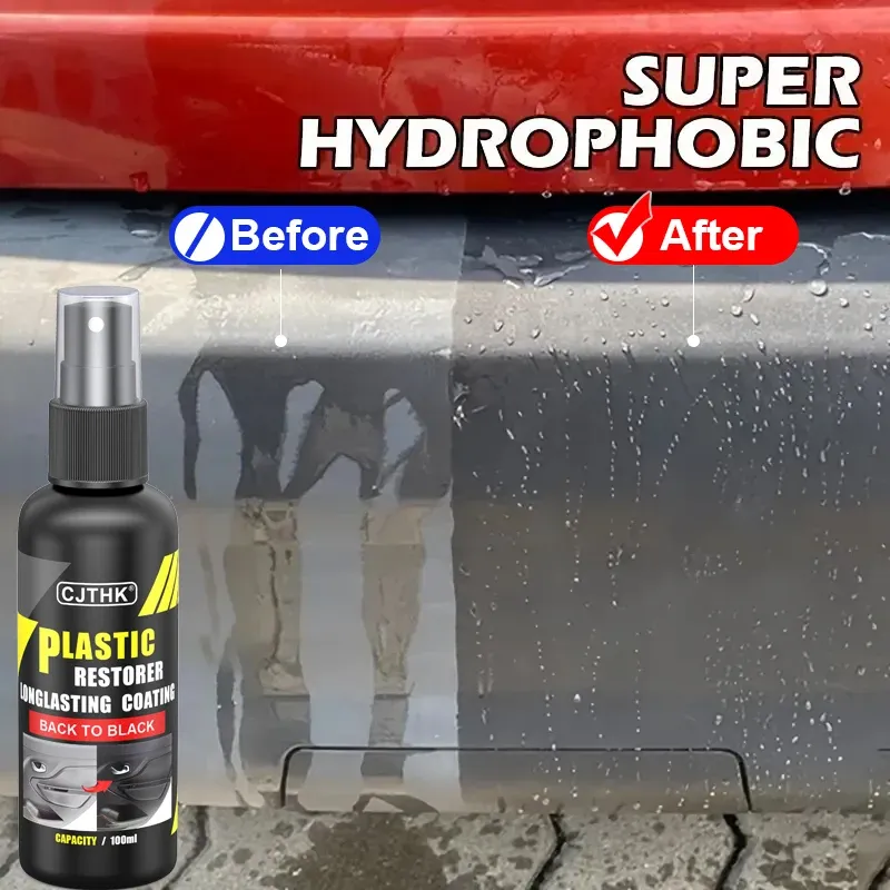 Rénovateur de plastique pour voiture à effet noir brillant et revêtement longue durée 5