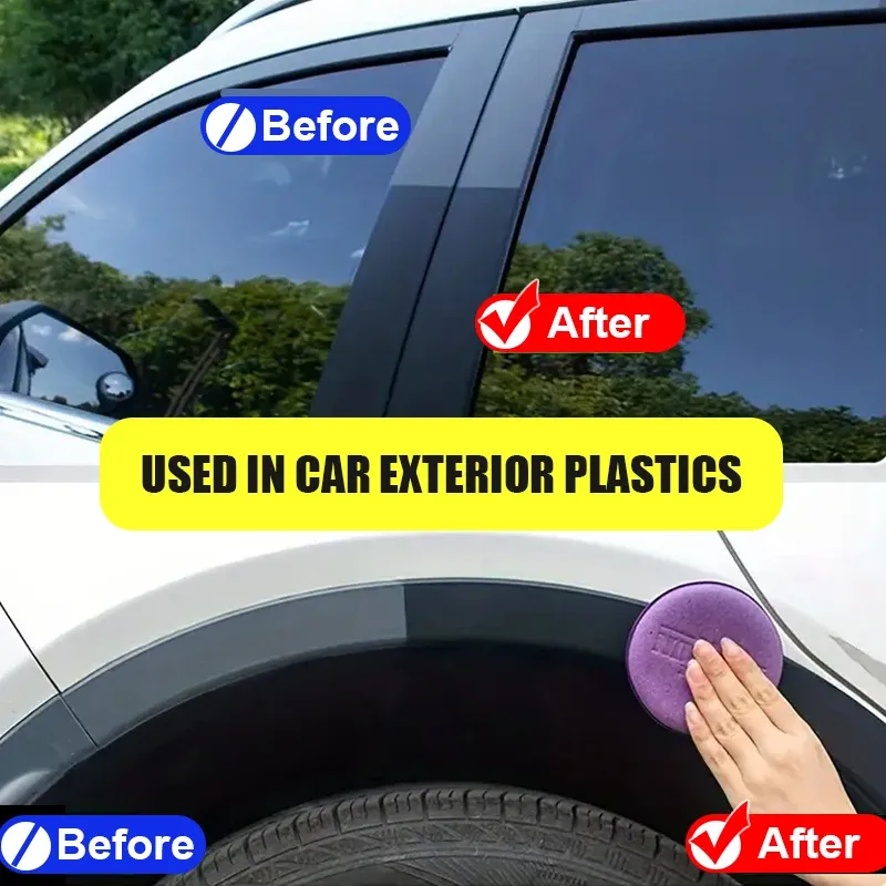 Rénovateur de plastique pour voiture à effet noir brillant et revêtement longue durée 6